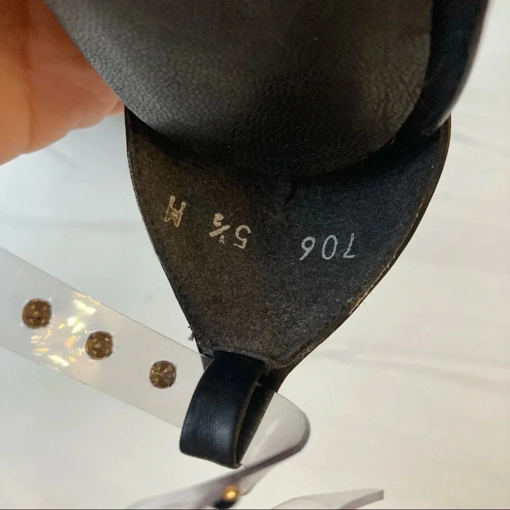 Stuart Weitzman‎ Y2K Studded Jelly Sandal Heels 5.5